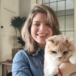 Linda-Sommers Linda Sommers met kat